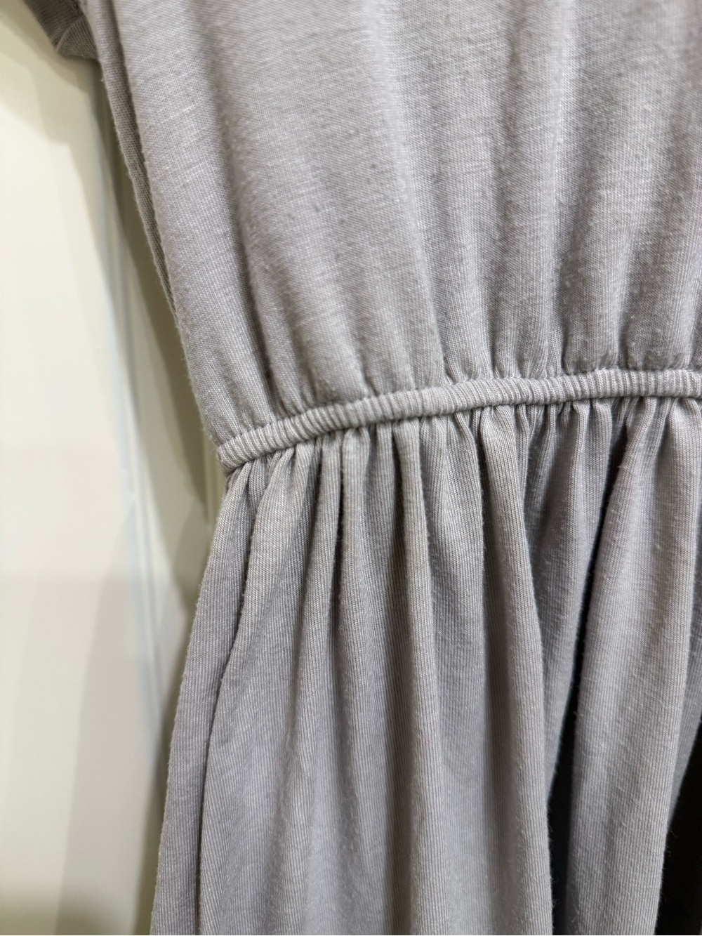 Joyfolie Adrianna Dress in Light Grey w/Ruffled Hem - Picture 5 of 7